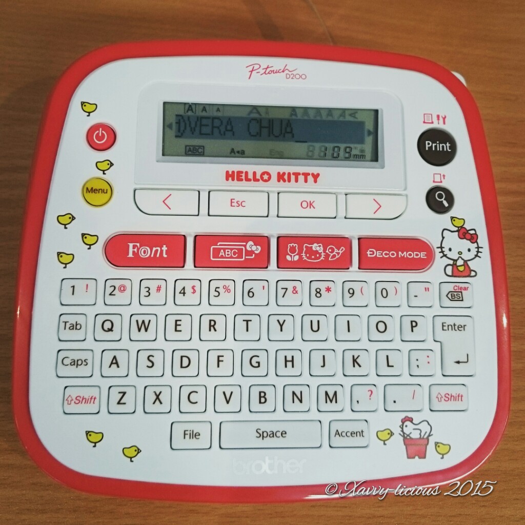 xavvy licious special edition hello kitty electronic labeller
