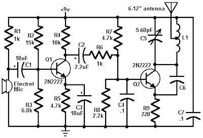 FM Transmitter Circuit Diagram FM Transmitter Circuit Diagram