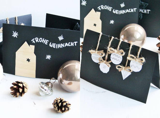Weihnachtskarten aus schon vorhanden Dingen zu Hause Weihnachtskarten aus schon vorhanden Dingen zu Hause