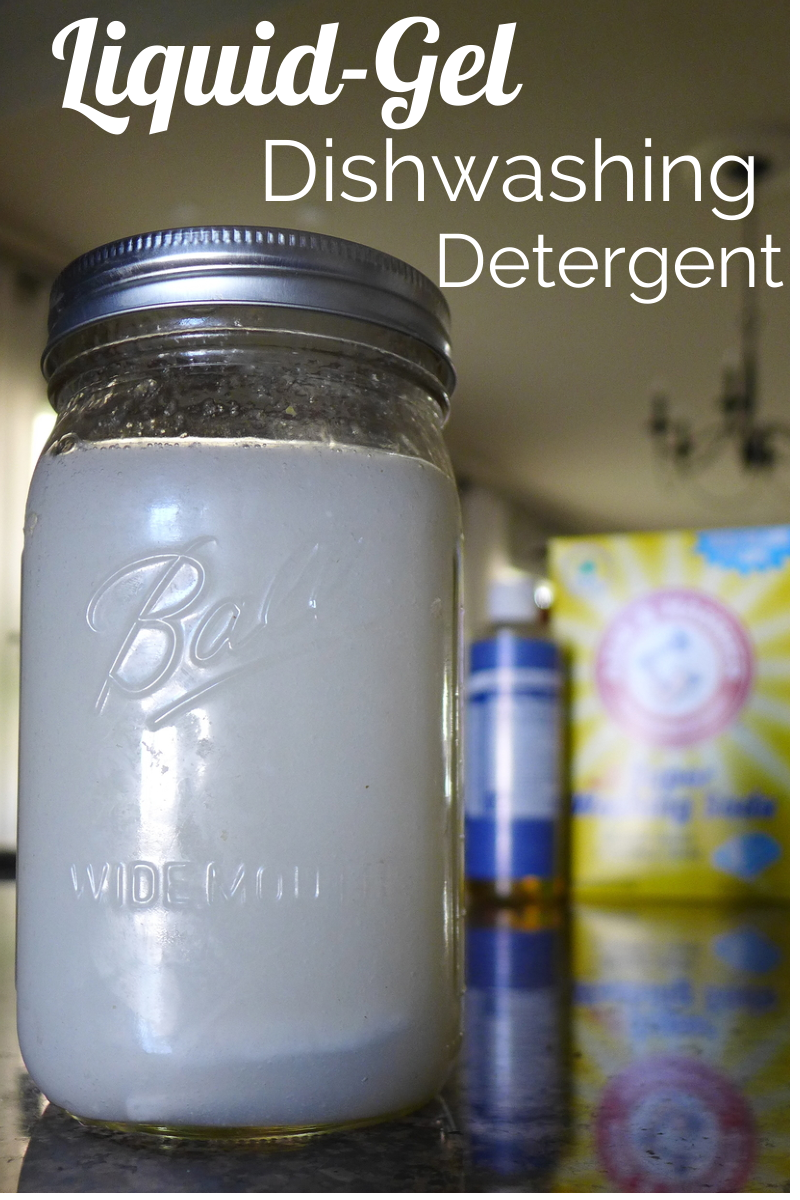 Liquid Gel Dishwashing Detergent #DIY #cleaning