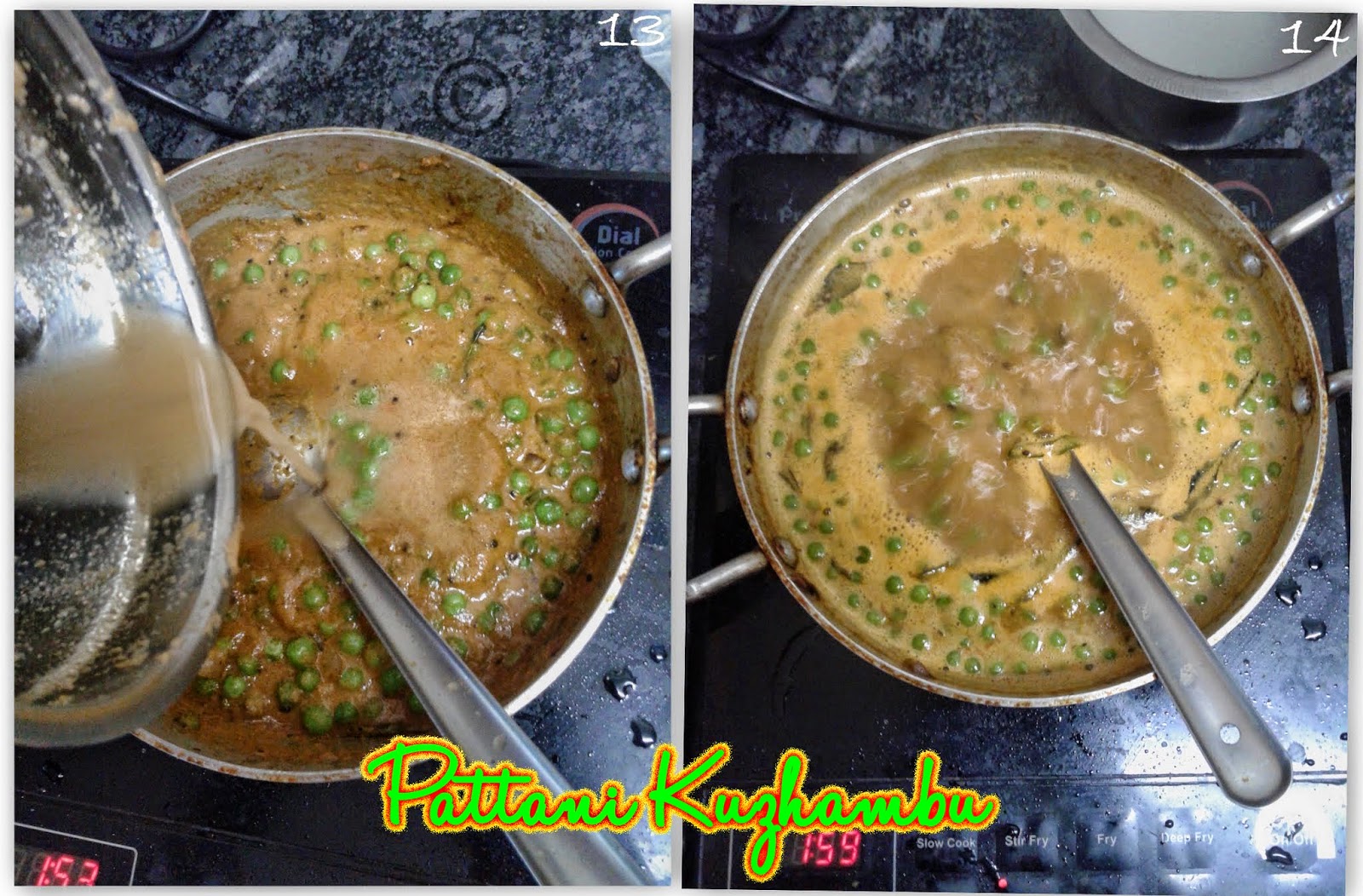 VIRUNTHU UNNA VAANGA PATTANI KUZHAMBU I SOUTH INDIAN GREEN PEAS GRAVY