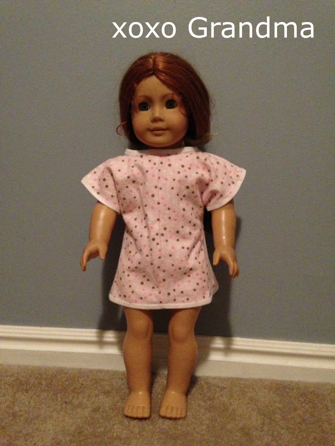 xoxo Grandma Easy Doll Hospital Gown a FREE Pattern