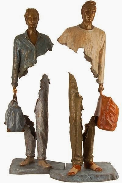 bruno catalano esculturas invisíveis corpo rasgado buraco transparente arte viagem