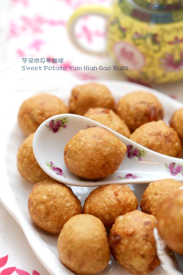 Coco's Sweet Tooth...The Furry Bakers 芋泥地瓜年糕球 Sweet Potato Yam