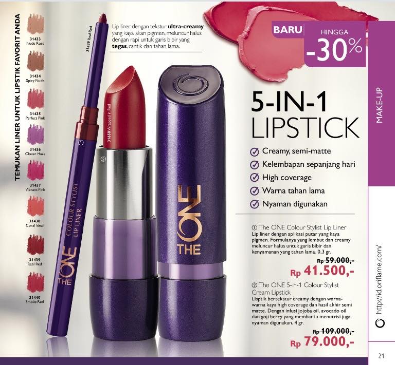 BALI BEAUTY BLOGGER : SWATCH AND REVIEW ORIFLAME THE ONE 5-in 1 Colour ...