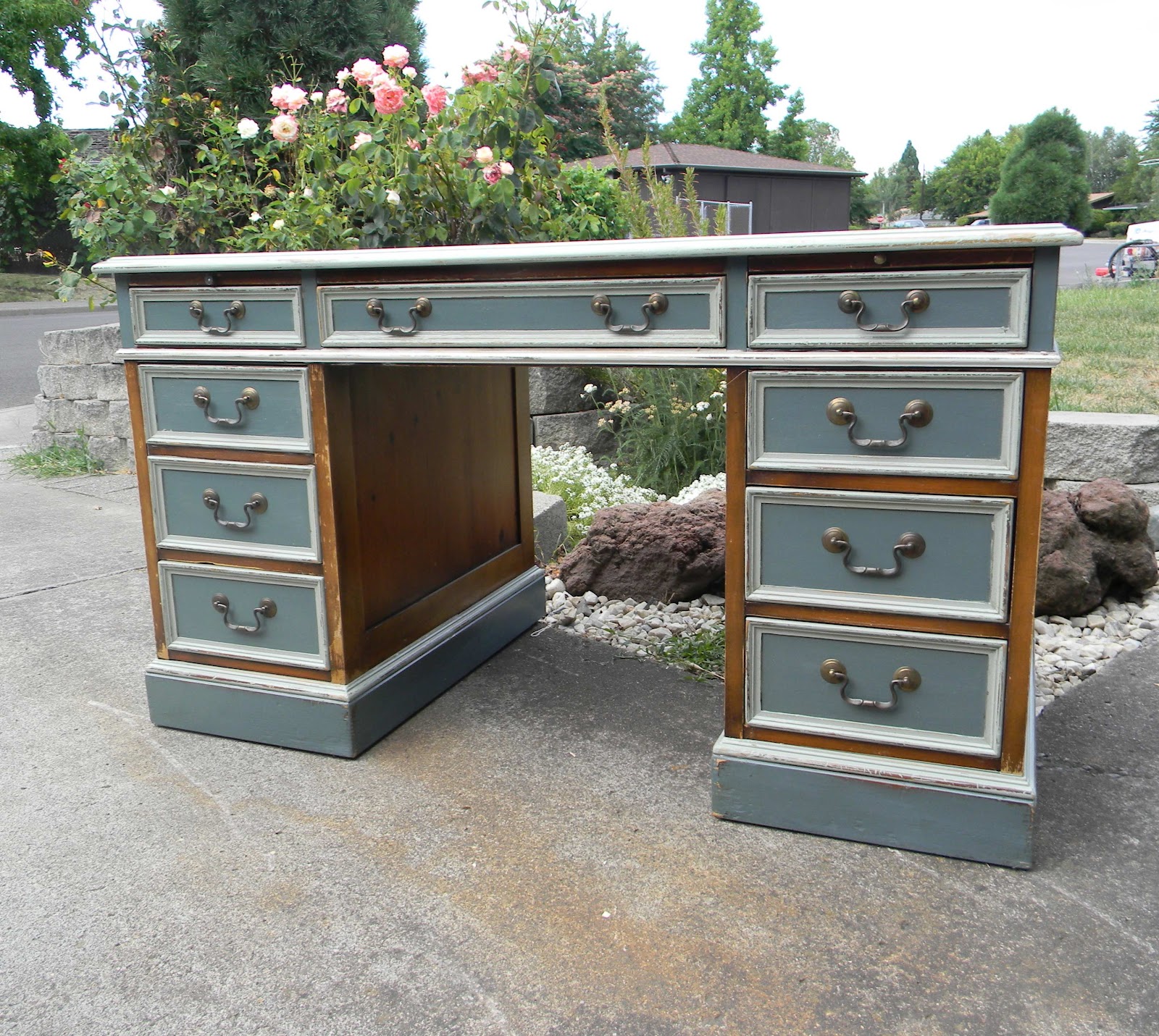 Emily's Upcycled Furniture Sea Captain's Writing Desk