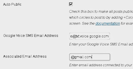 Google+ plugin option configuration
