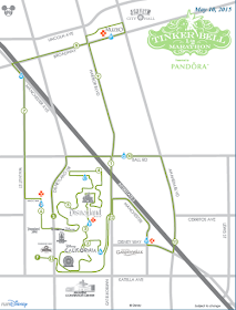 2015 Tinker Bell Half Marathon course map
