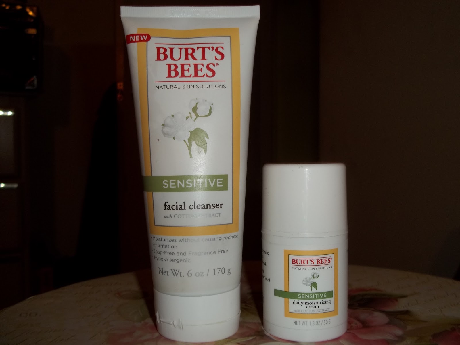 Burt's Bees Sensitive Skin Cleanser and Moisturizer Review