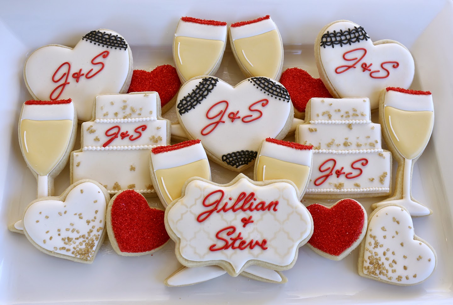 Jaclyn's Cookies Elegant Bridal Shower cookies