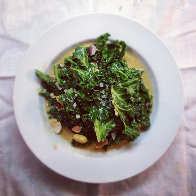 Pink to Green Meatless Monday Spicy peanut and kale salad