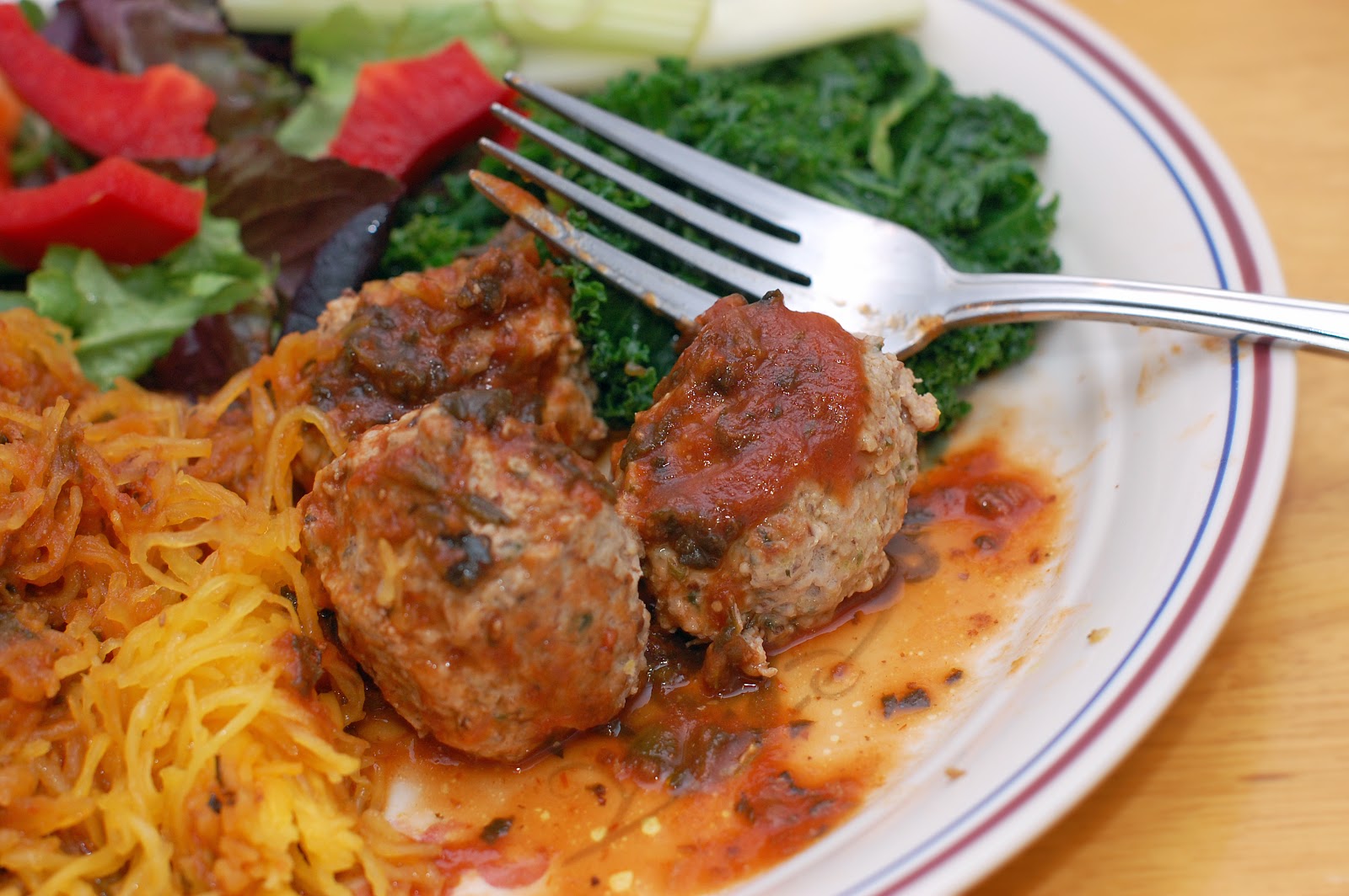 In Michelle's Kitchen Italian Style Turkey Meatballs with Flaxseed