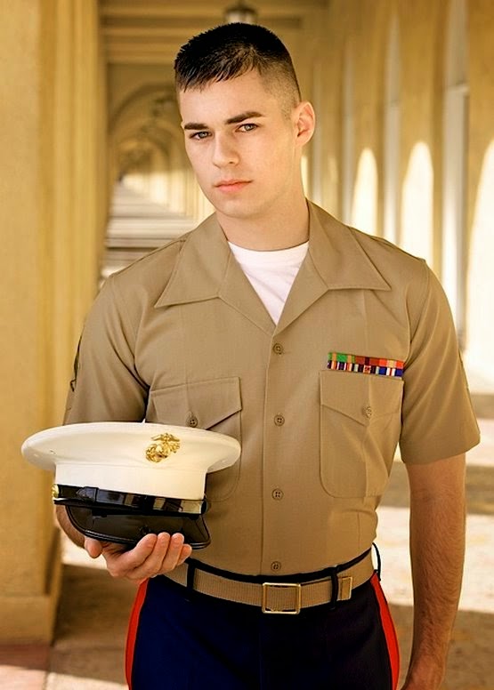 david is a super cute former marine with eyes bluer