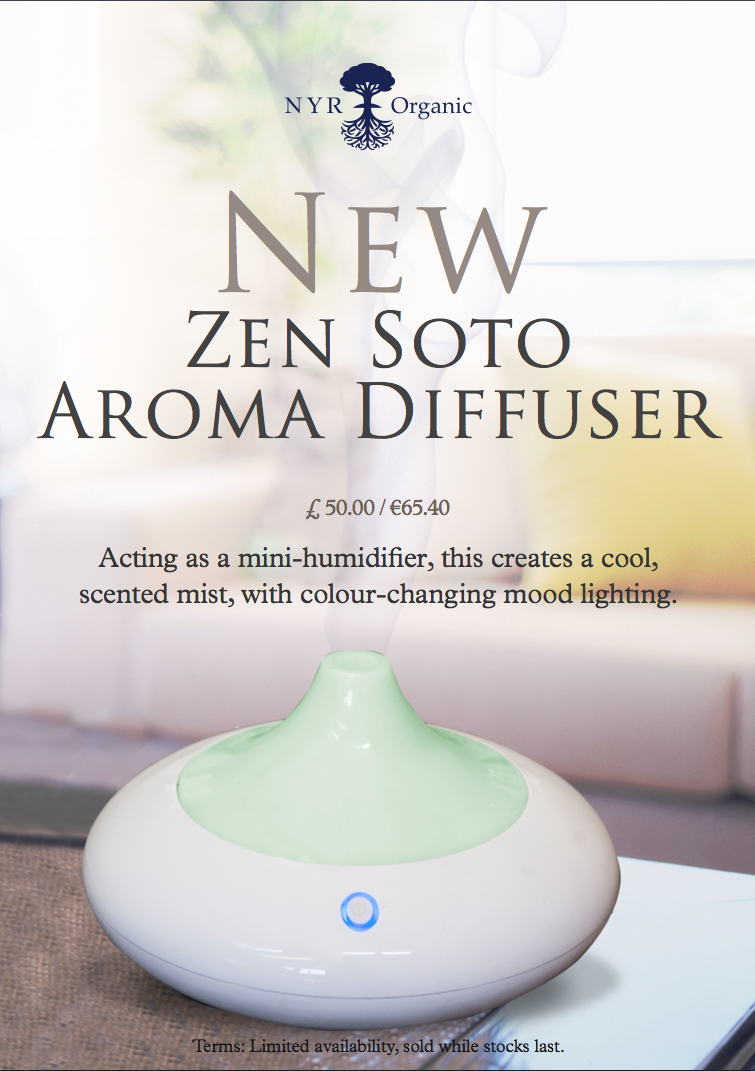 BEE LOVELY Organic Beauty and Wellbeing Zen Soto Aroma Diffuser