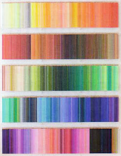 Color wall made by color pencils