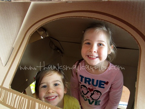 kids cardboard playhouse