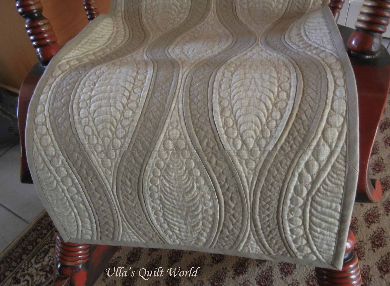 Ulla's Quilt World Quick Curve Ruler Rocking Chair cover quilt+VIDEO
