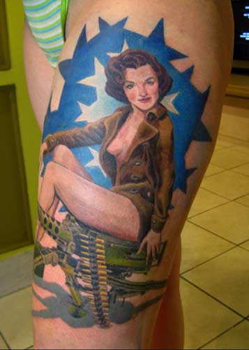 Pin Up Girl Tattoo Designs Pictures. Pin-Up Girl Tattoos