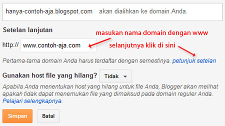 custtom domian blogger