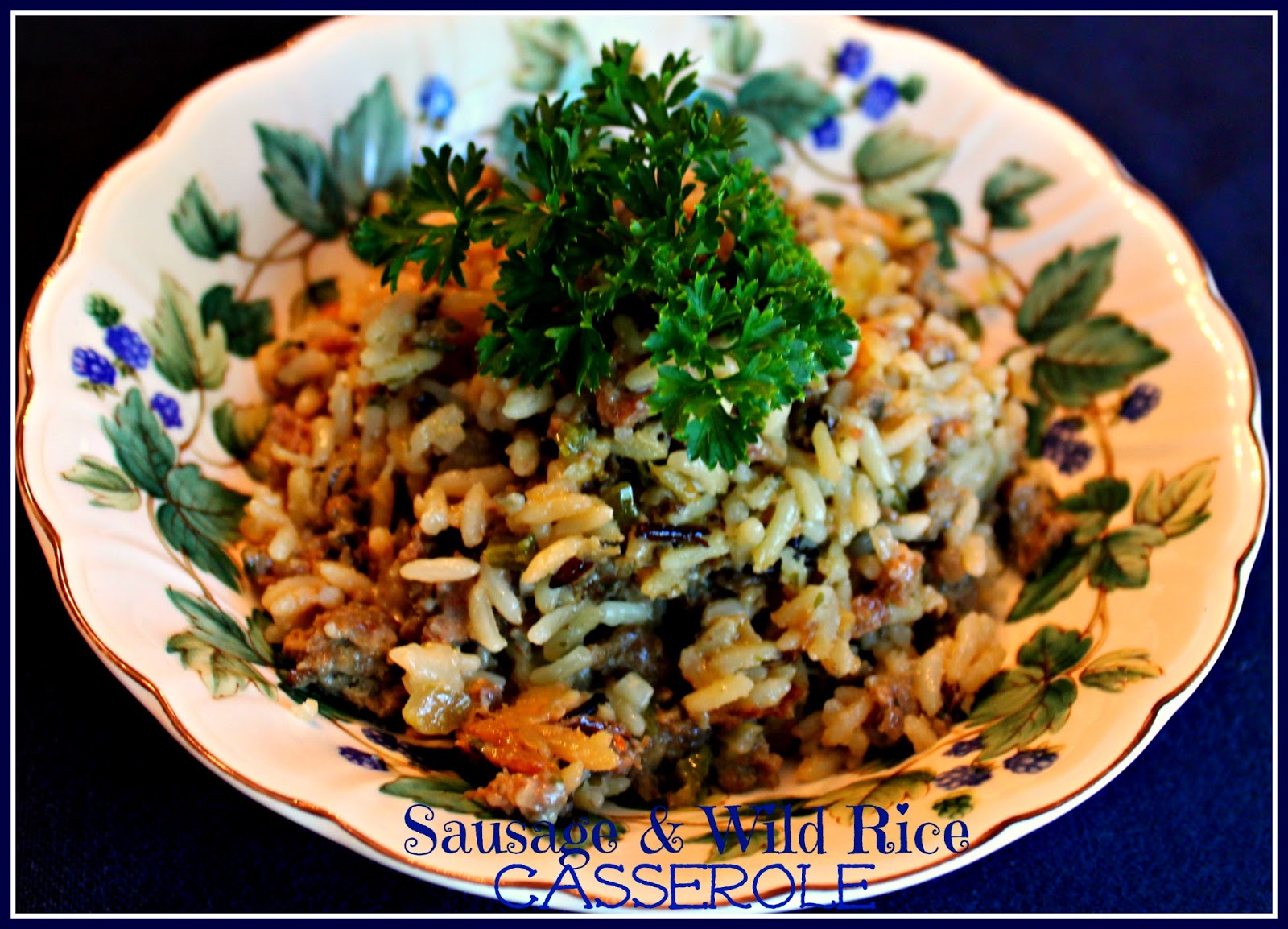 Sweet Tea and Cornbread Creole Sausage and Wild Rice Casserole!