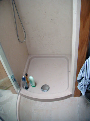 Limestone shower tray