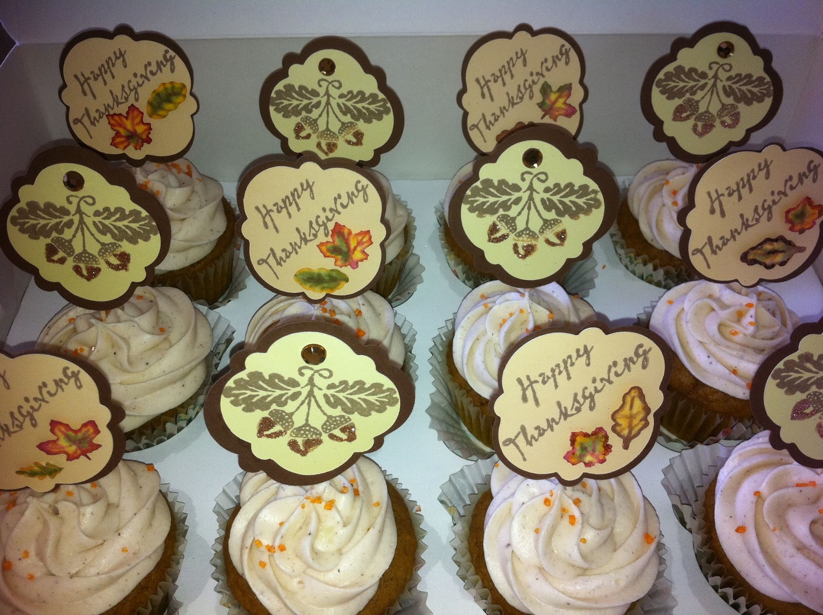 Grace Notes for Today Thanksgiving Cupcake Toppers