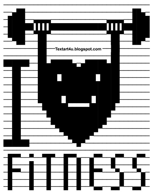 i love fitness copy paste text art cool ascii text art 4 u cool copy and paste text art pictures