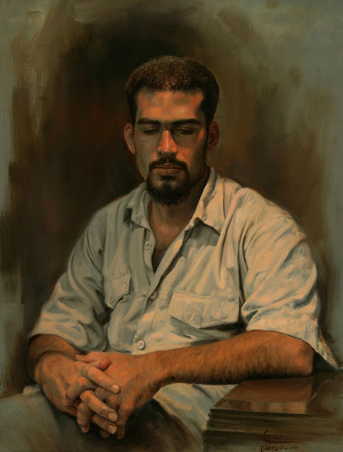 رسومات للفنان الإيراني iman maleki  Portrait-of-a-man+by++ayman+maleki