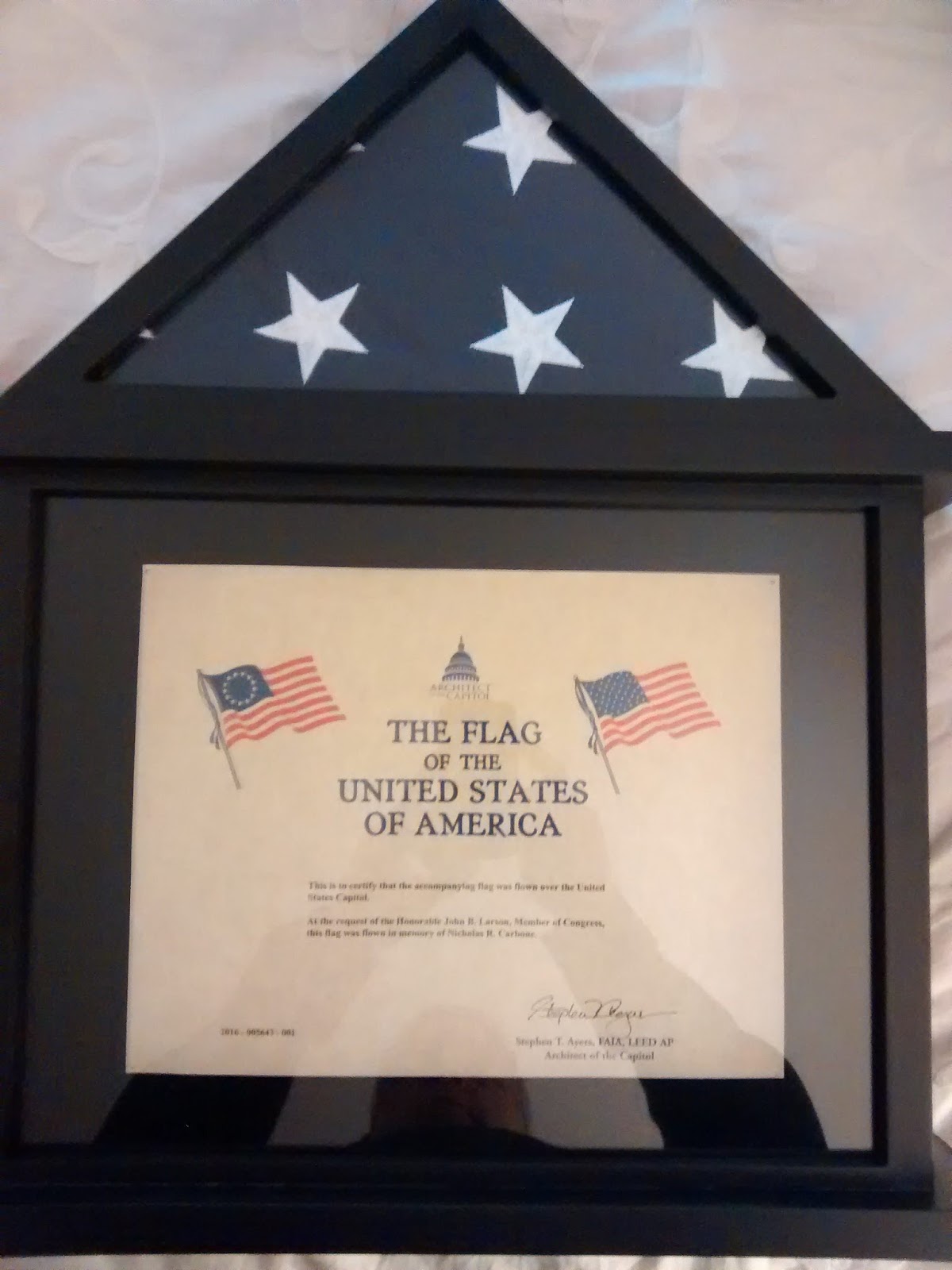 flag flown certificate template