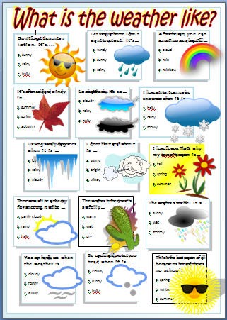 English stuff ESL: WEATHER worksheet
