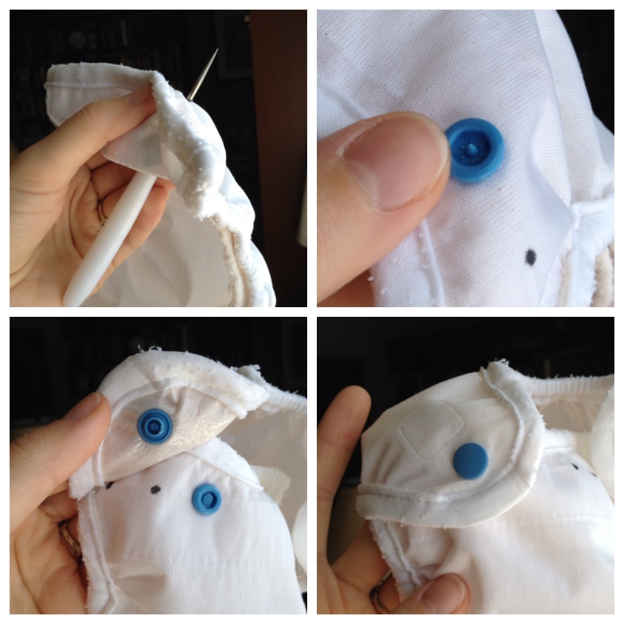 A Little Dancer Cloth Diaper Makeover Velcro to Snaps Tutorial
