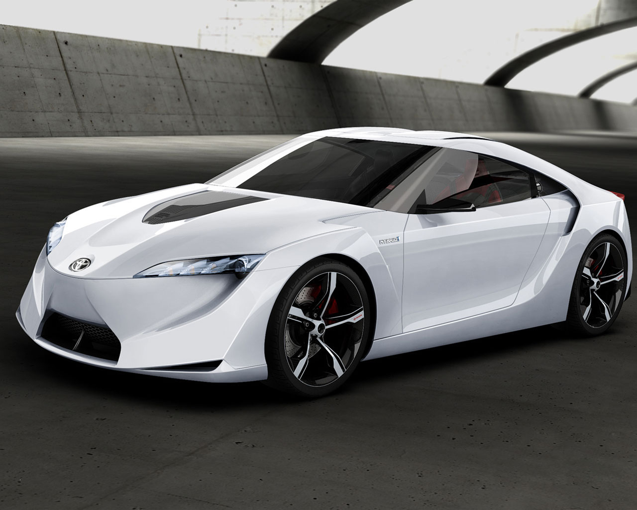 Futuristic Toyota FTHS Hybrid Sports Concept Car Integrates Ecology