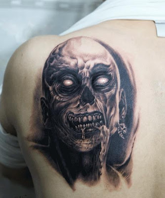 hardcore zombie tattoo design
