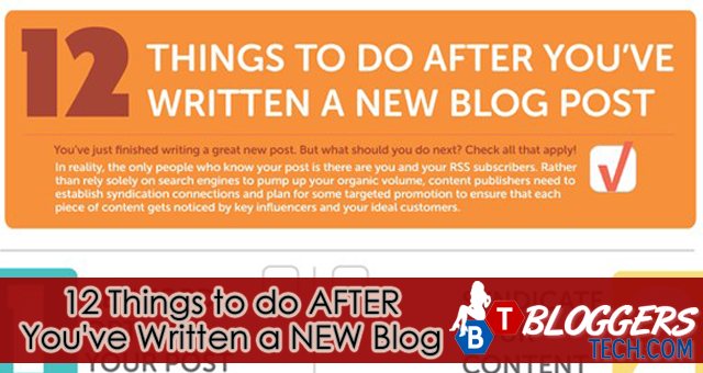 12 Things to do AFTER You've Written a NEW Blog Post