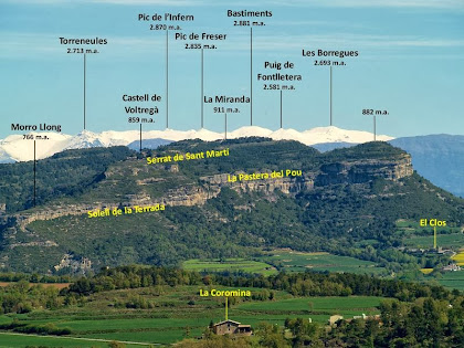 El Serrat de Sant Martí amb el Pirineu de Núria al fons El Serrat de Sant Martí amb el Pirineu de Núria al fons