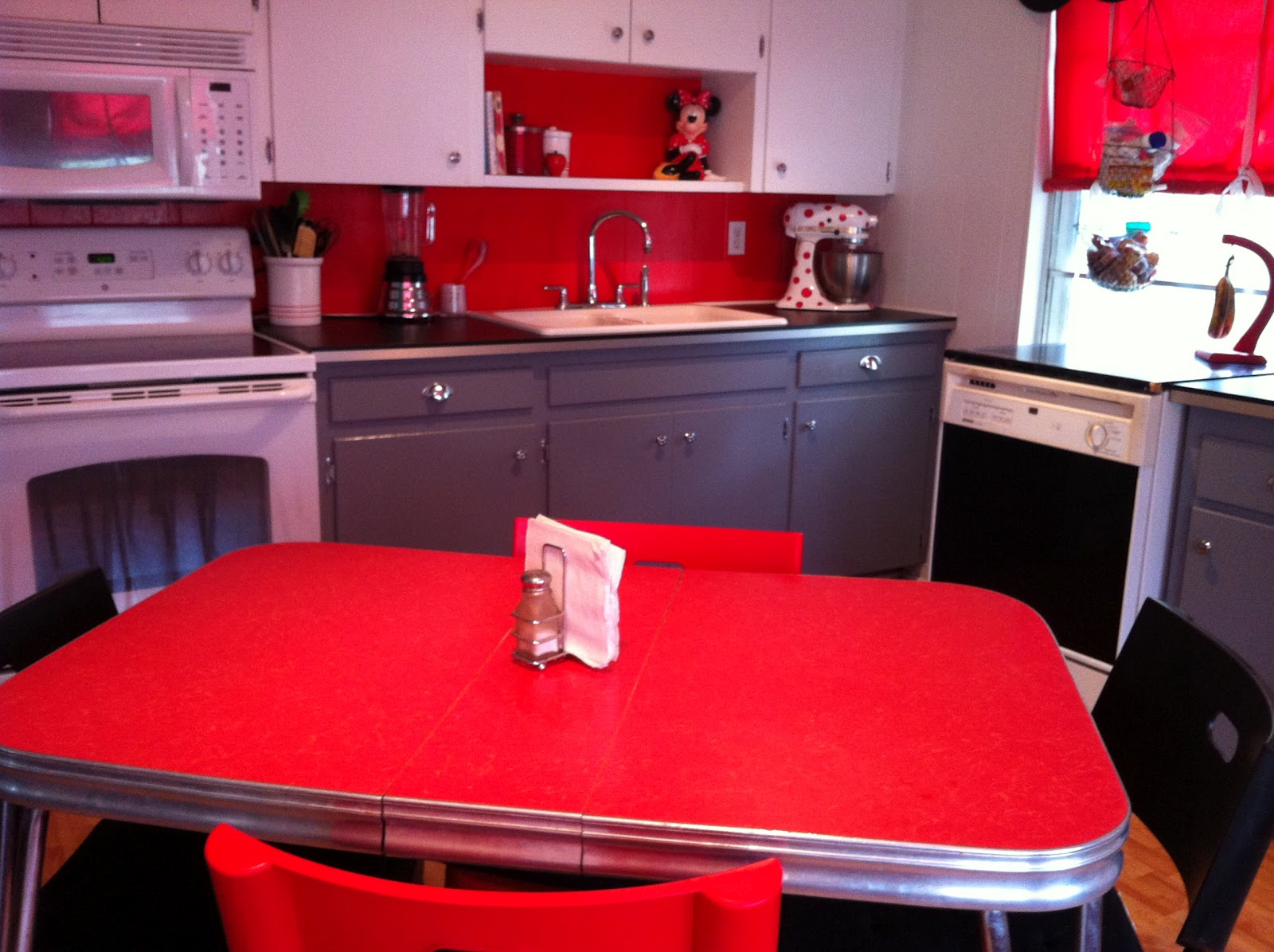 Red cabinets kitchen Olive Green Kitchens with Cabinets