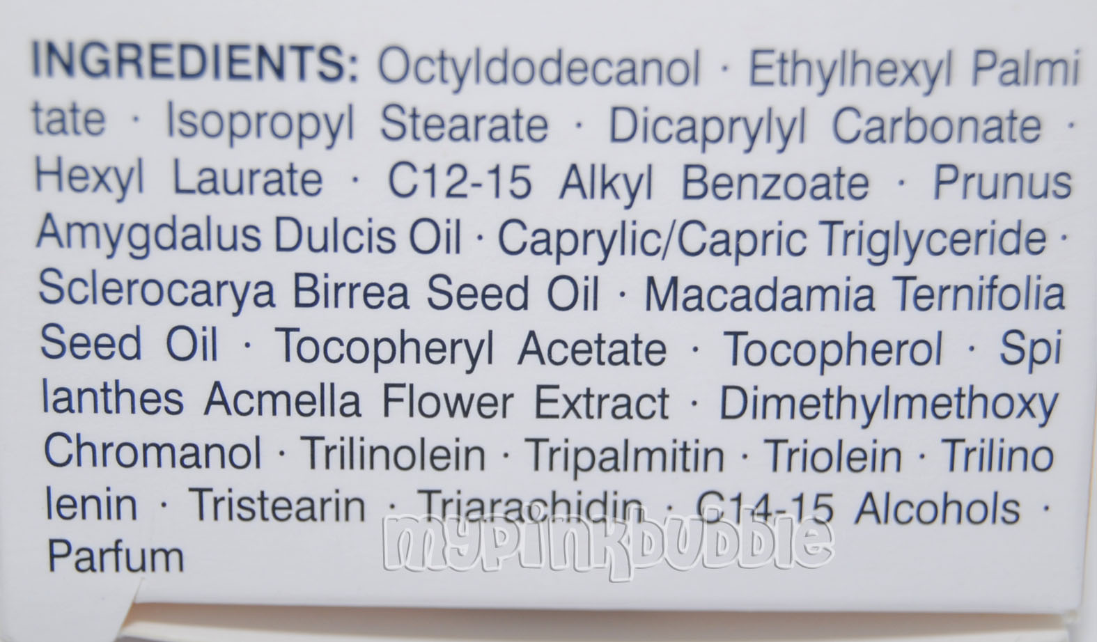 diadermine 110 aceite de belleza ingredientes