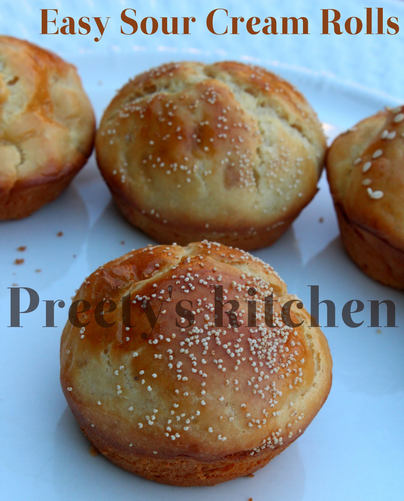 Preety's Kitchen Easy Sour Cream Rolls Recipe