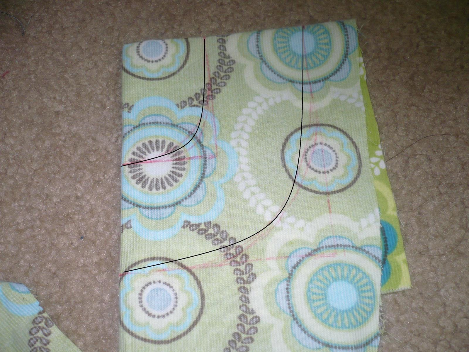 drafting the yoke of the dress