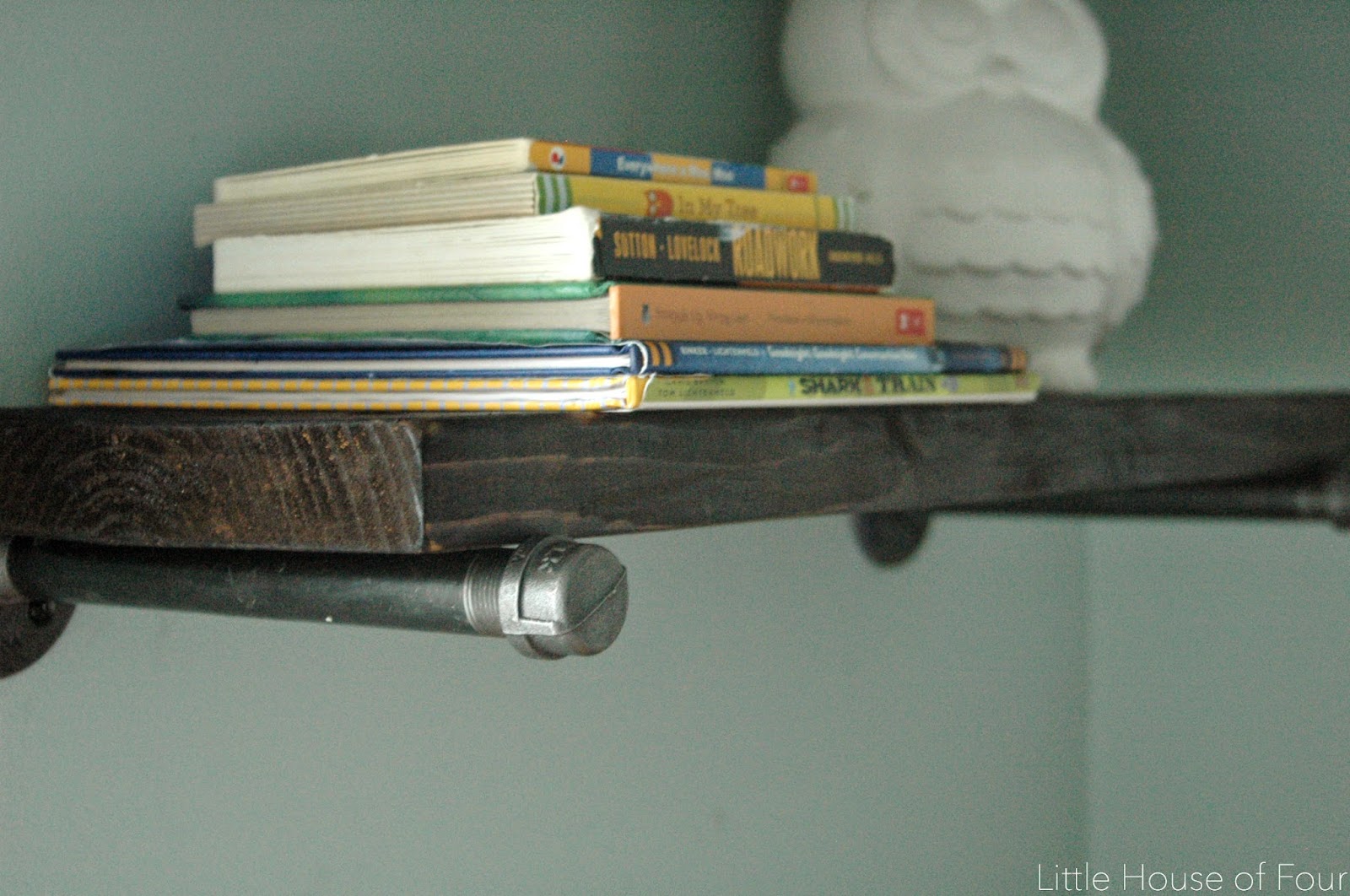 {DIY} Steel Shelves... Little House of Four Creating a beautiful