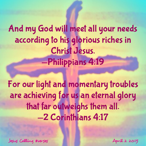 Bakers' Blessings Jesus Calling prayer April 2