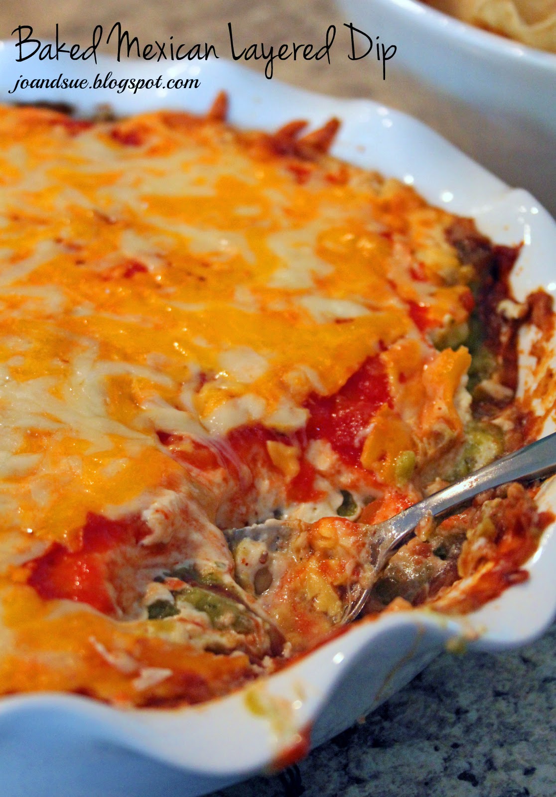 Jo and Sue Baked Mexican Layered Dip