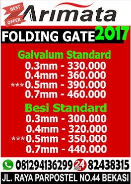 Daftar Harga Folding Gate Cikarang