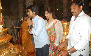 Ram Charan & Upasana at Tirupathi After Wedding Stills