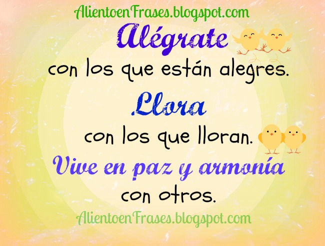 de Aliento, Alégrate y vive en Armonía. Palabras bonitas de aliento ...