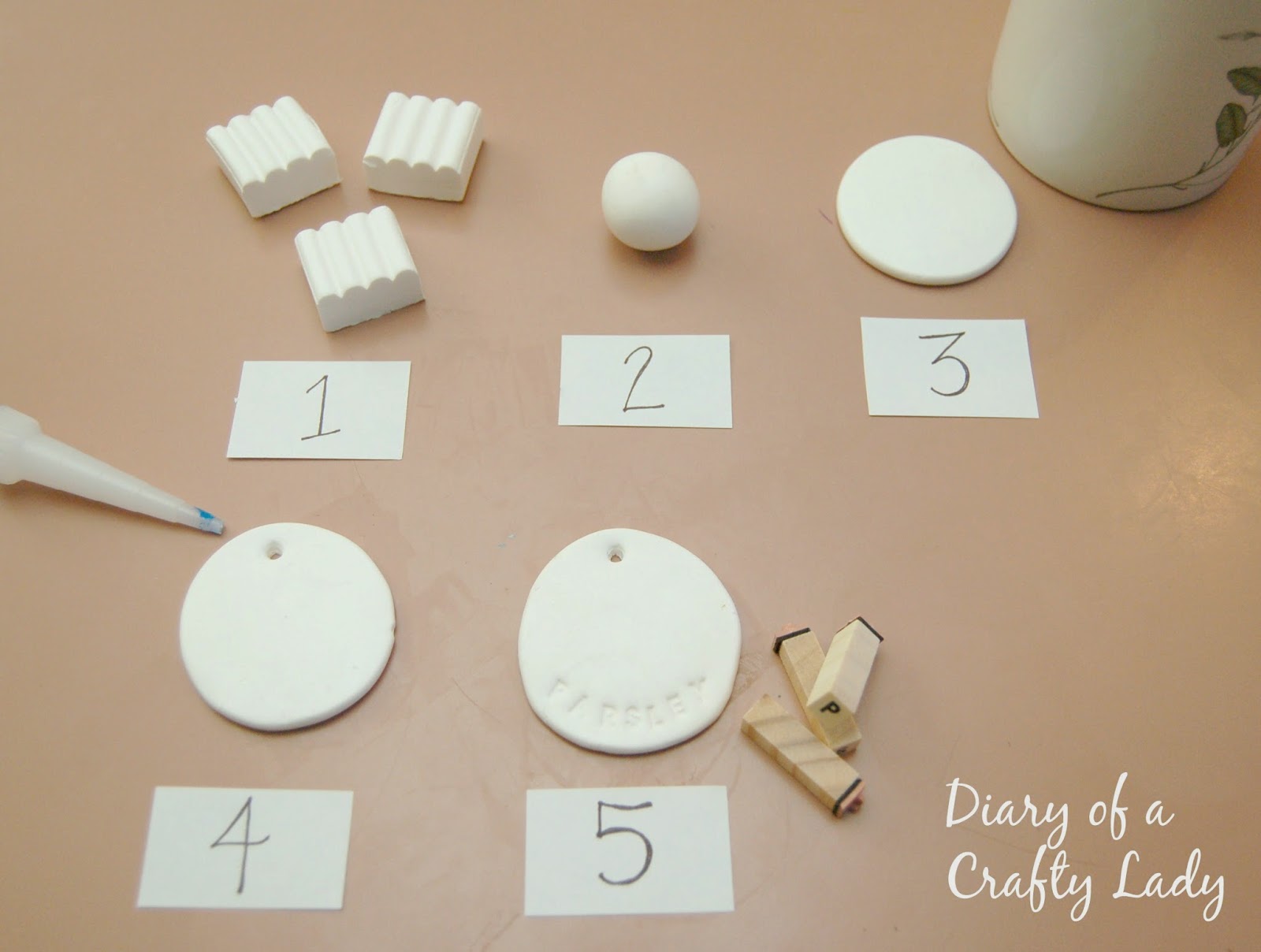 Diary of a Crafty Lady Clay Garden Markers