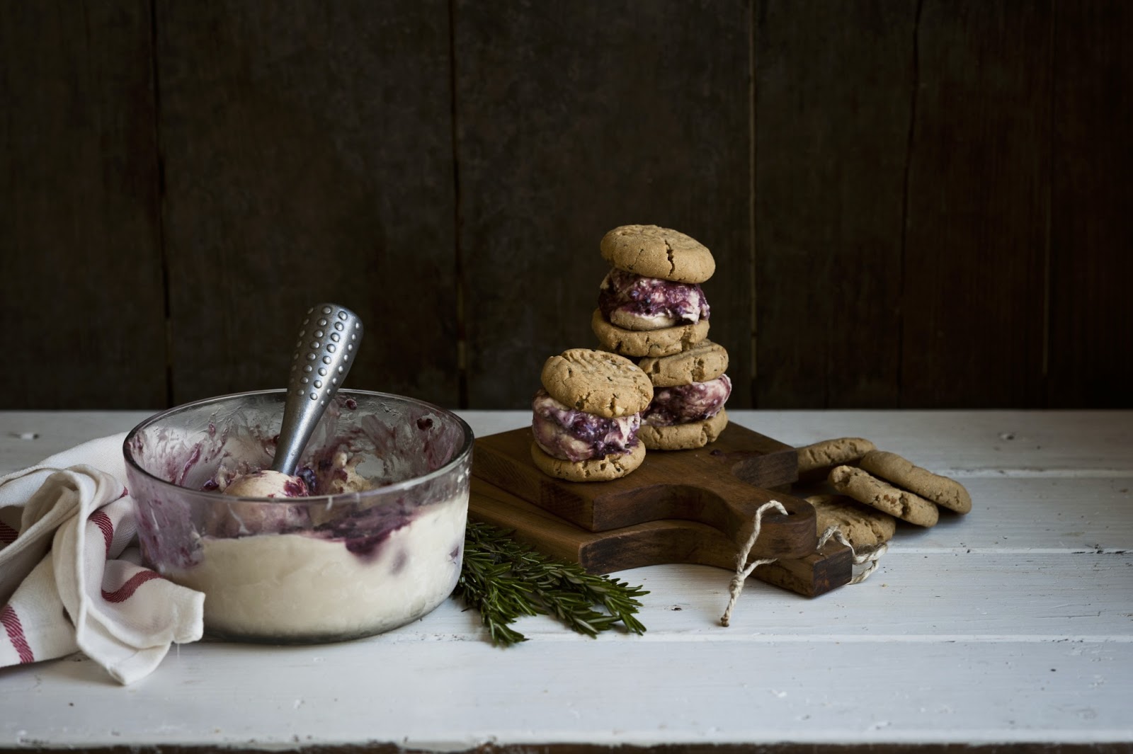 Desserts for Breakfast: Peanut Butter Jelly Ice Cream Sandwiches, with