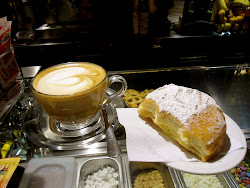 Cappuccino and a Krapfen to start the day off in Venice
