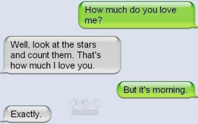 How much do you love me, funny insult relationship text