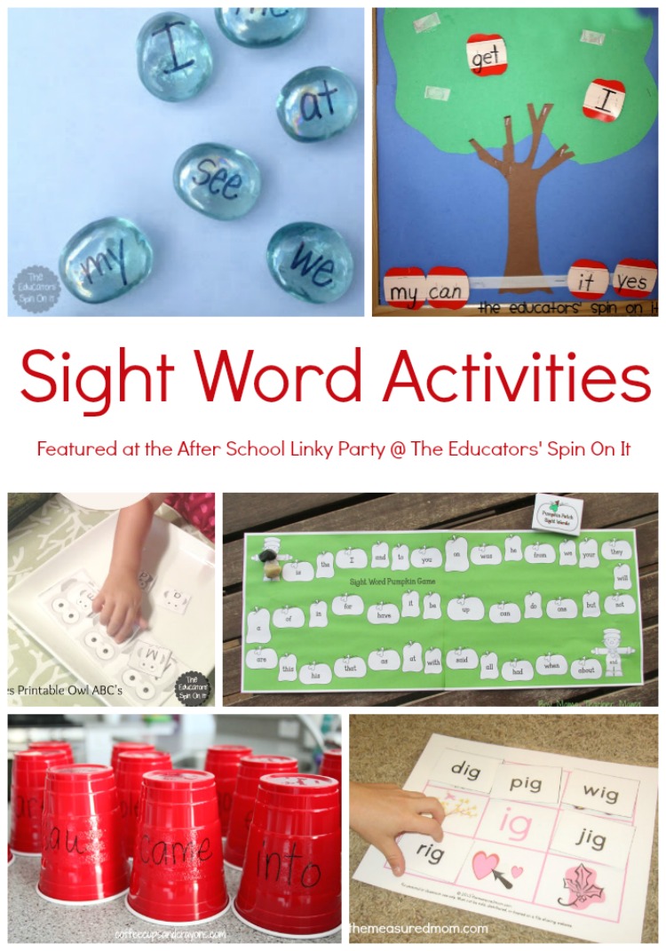 Word word Family Educators' The list activities & Sight Word It: Activities On Spin sight Word word Family Educators' The list activities & Sight Word It: Activities On Spin sight